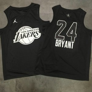 Maillot De Basket All Star Kobe Bryant 24 Hot Pressed Noir